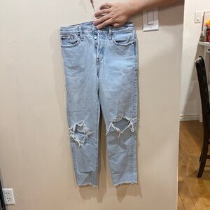 Levi's Light Blue Distressed High-Rise Jeans